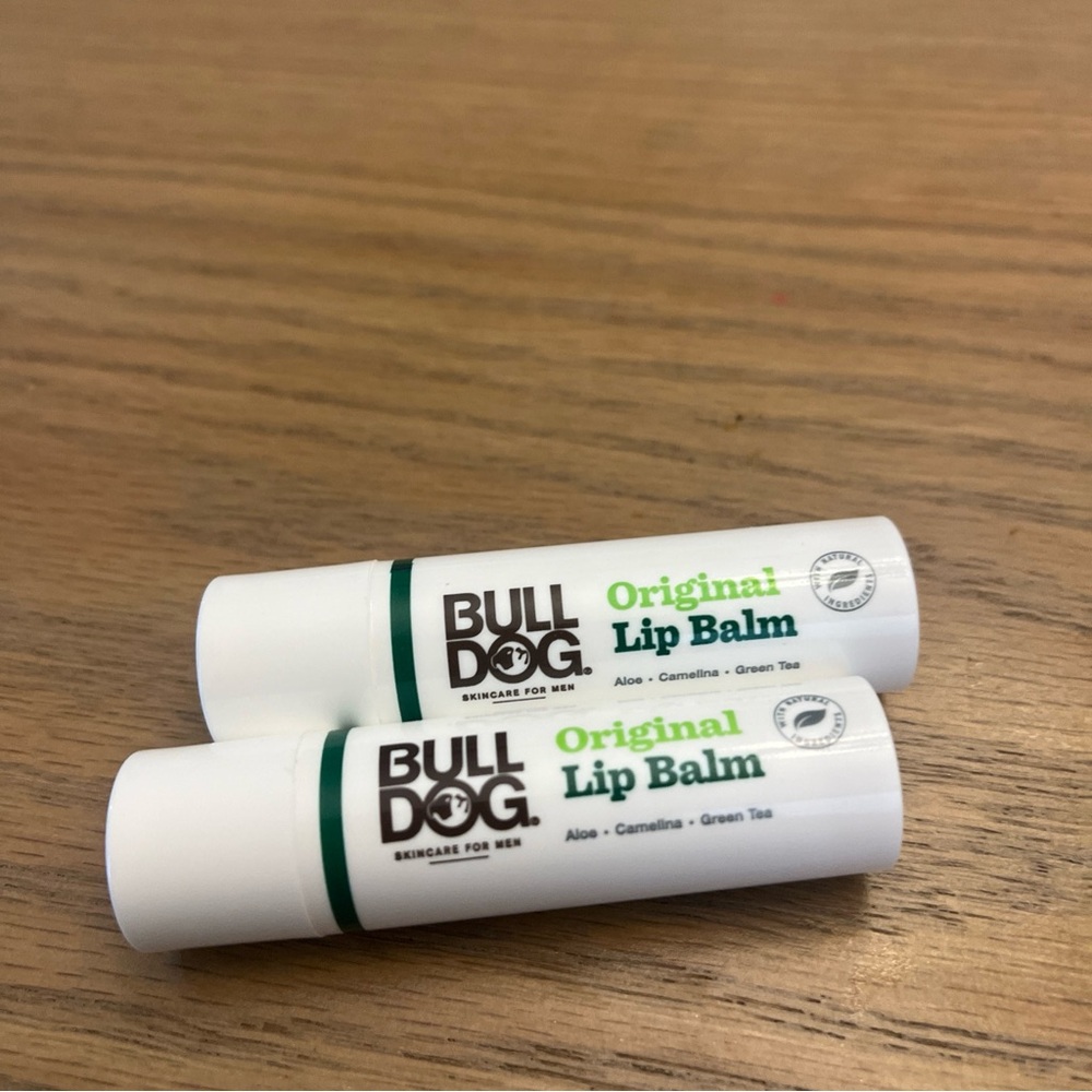Bulldog Original Lip Balm with Aloe, Camelina and Green Tea (2 Pack).